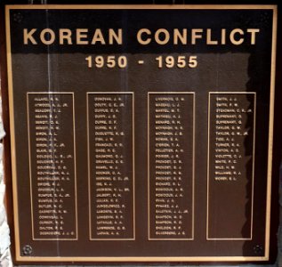 Korean Conflict Memorial - Sturbridge Honor Roll - Sturbridge, Massachusetts - DSC05966