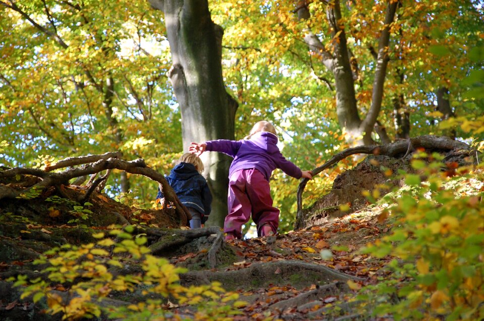 Autumn nature child