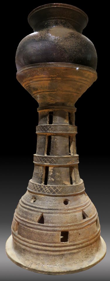 Korean jar and pedestal, Three Kingdoms-Kaya period, Honolulu Academy of Arts