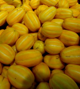 Korean melons at Asian supermarket in New Jersey photo