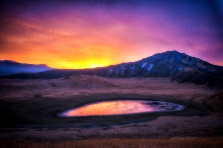 Red mountain snow