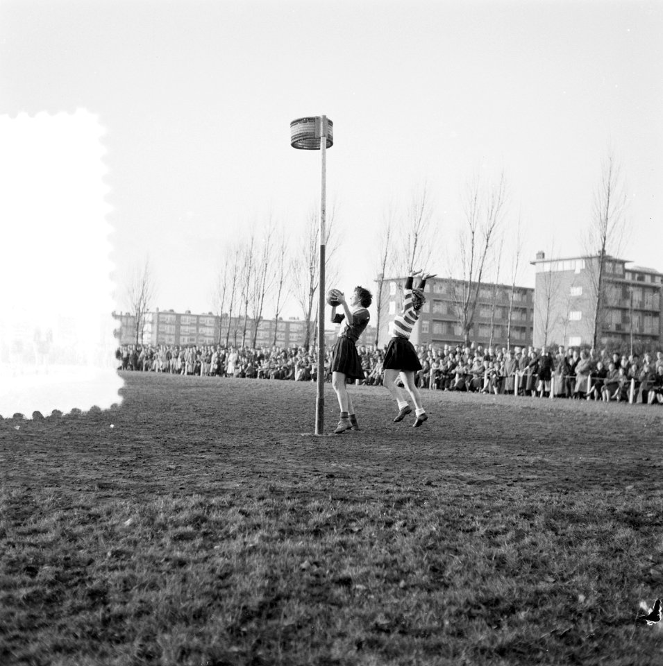 Korfbal Blauw-Wit tegen Rhoa 7-5, Bestanddeelnr 907-4821