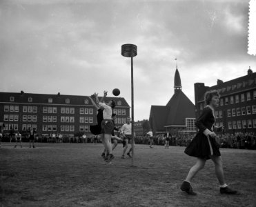 Korfbal Rhoda tegen Westerkwartier 4-7. Spelmomenten, Bestanddeelnr 908-1223