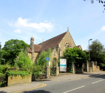 Korean Presbyterian Church (formerly St Charles Borromeo RC Church), Heath Road, Weybridge (NHLE Code 1189164) (June 2015) (1)