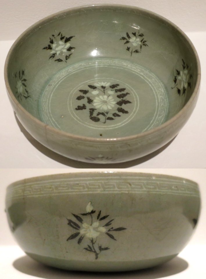 Korean bowl with peony and chrysanthemums, Koryo dynasty, late 12th century, HAA