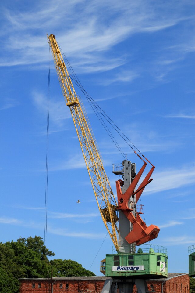 Harbour cranes water