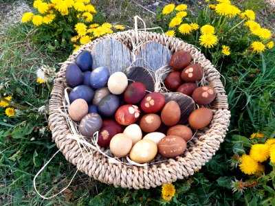 Korb mit Ostereier