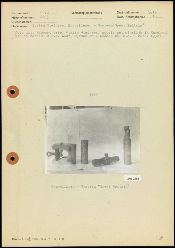 Koppelingen van het systeem Great Britain, Bestanddeelnr 256-2284