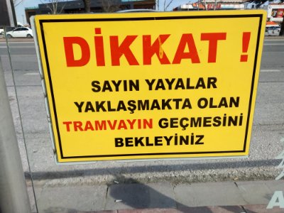 Konya tramvay uyarısı 3