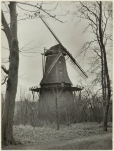 Korenmolen 'De Santhaes' De Zandhaas met door een storm gehavende wieken. NL-HlmNHA 54004463