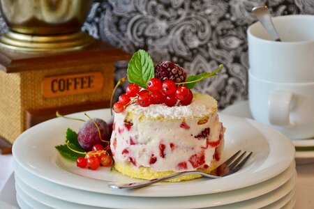 Strawberry cake bisquit dessert photo