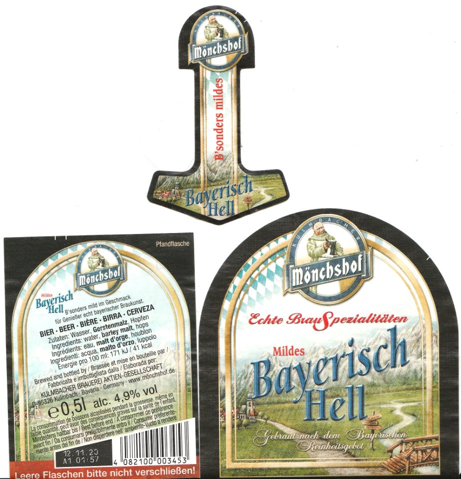 Kulmbacher Brauerei - Mönchshof Bayerisch Hell