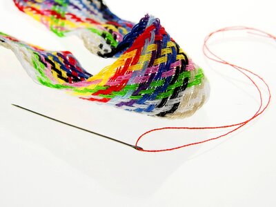 Colorful sewing thread haberdashery