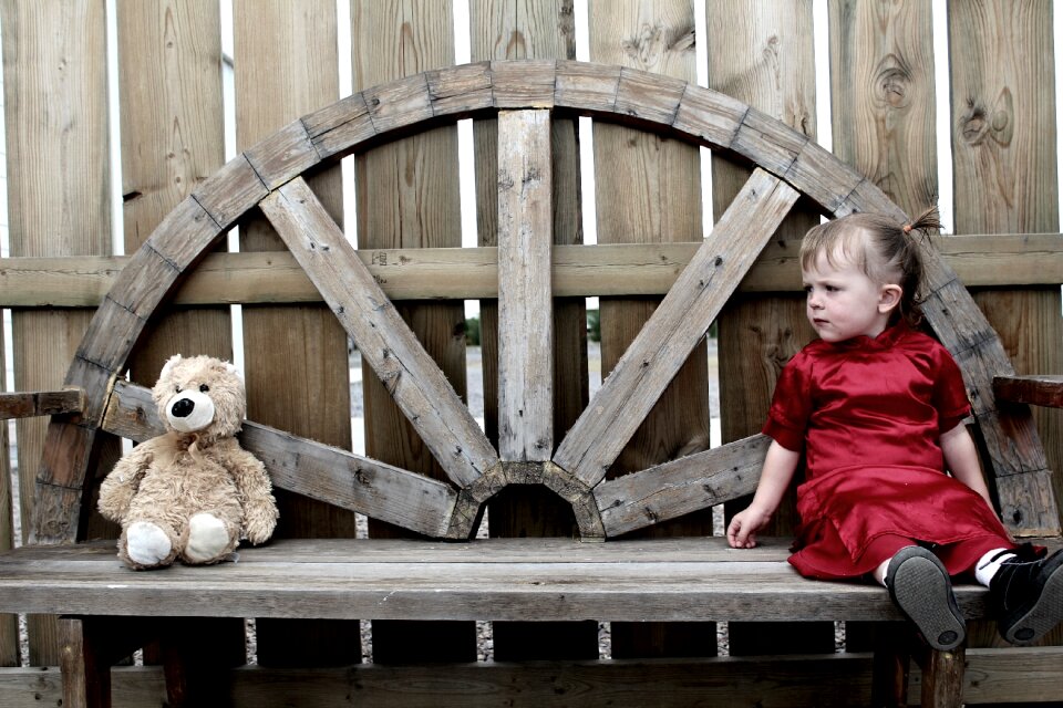 Teddybear young sad photo