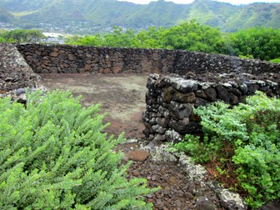 Kuka'o'o heiau in the Manoa Heritage Center, Honolulu I