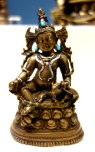 Kubera, northeast India, 11th century AD, Pala Period, bronze with silver and copper inlay - Fitchburg Art Museum - DSC08845