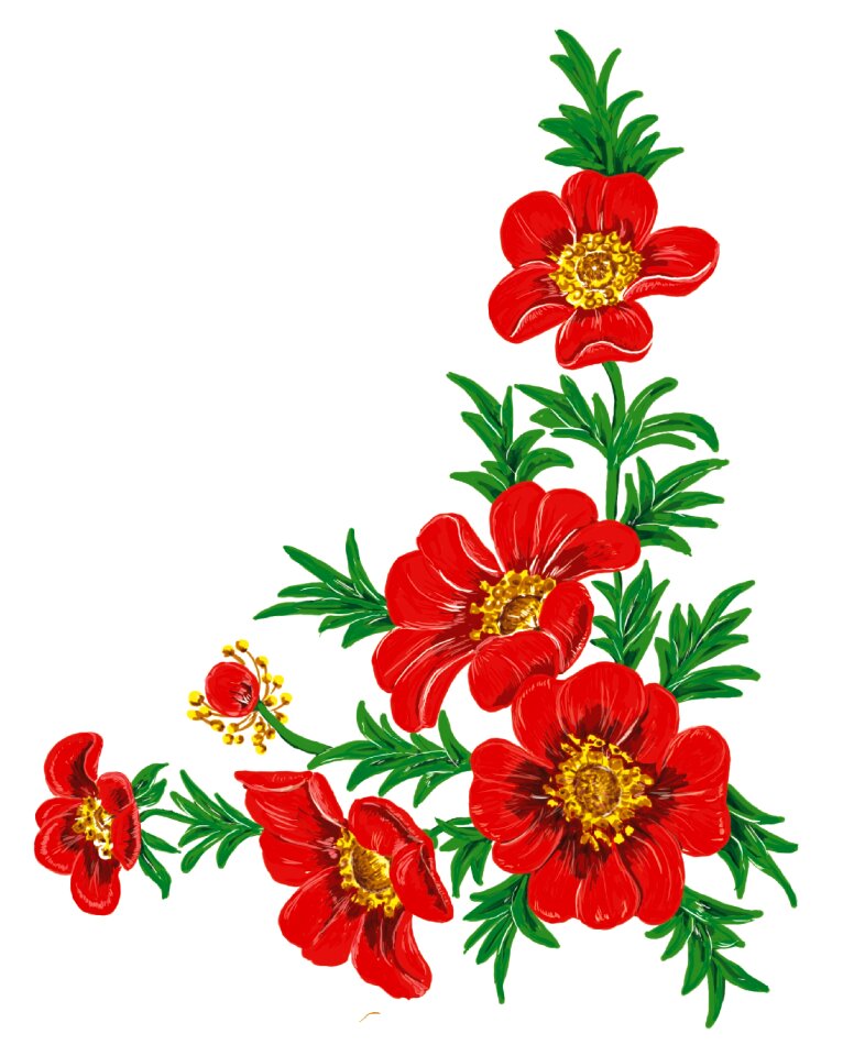 Flower red painting