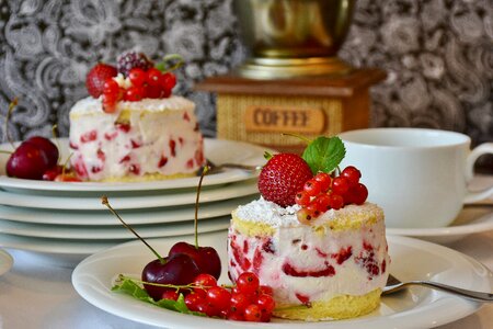 Strawberry cake bisquit dessert photo