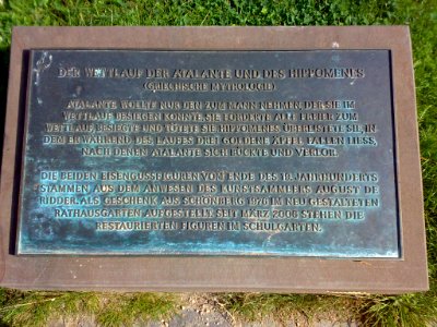 Kronberg – Der Wettlauf der Atalante und des Hippomenes, Tafel