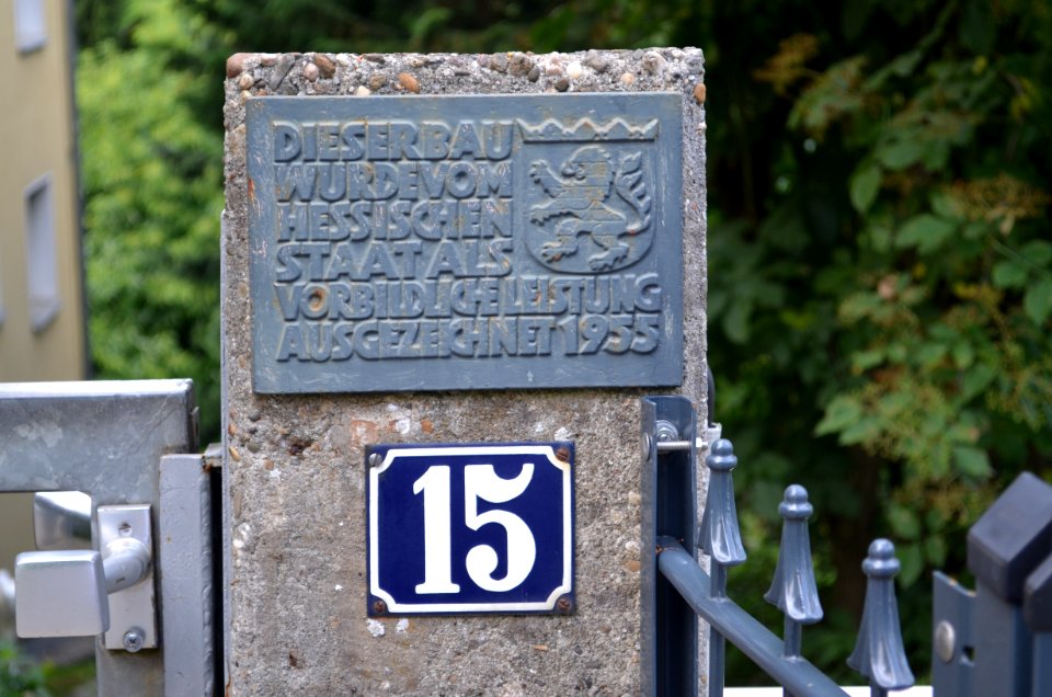Kronberg, Bahnhofsstraße 15, Tafel