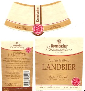 Krombacher Brauerei - Krombacher Naturtrübes Landbier