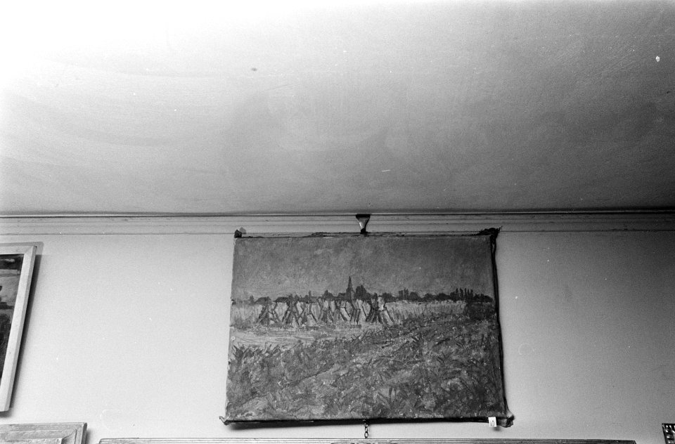 Kunstveiling in gebouw van Mak van Waay te Amsterdam Korenschoven op het land va, Bestanddeelnr 922-1276