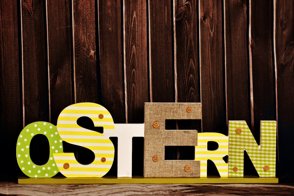 Greeting card happy easter lettering