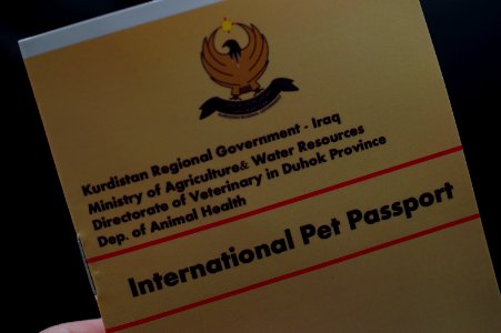 Kurdistan Regional Government pet passport