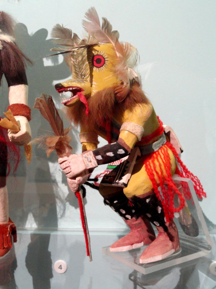Kwewu, wolf katcina, Hopi, collected 1940 - Peabody Museum, Harvard University - DSC05543