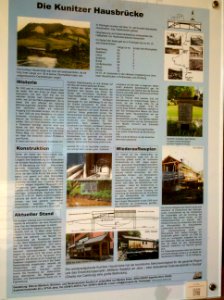 Kunitzer Hausbrücke - Infotafel im Bauwerk im August 2015b