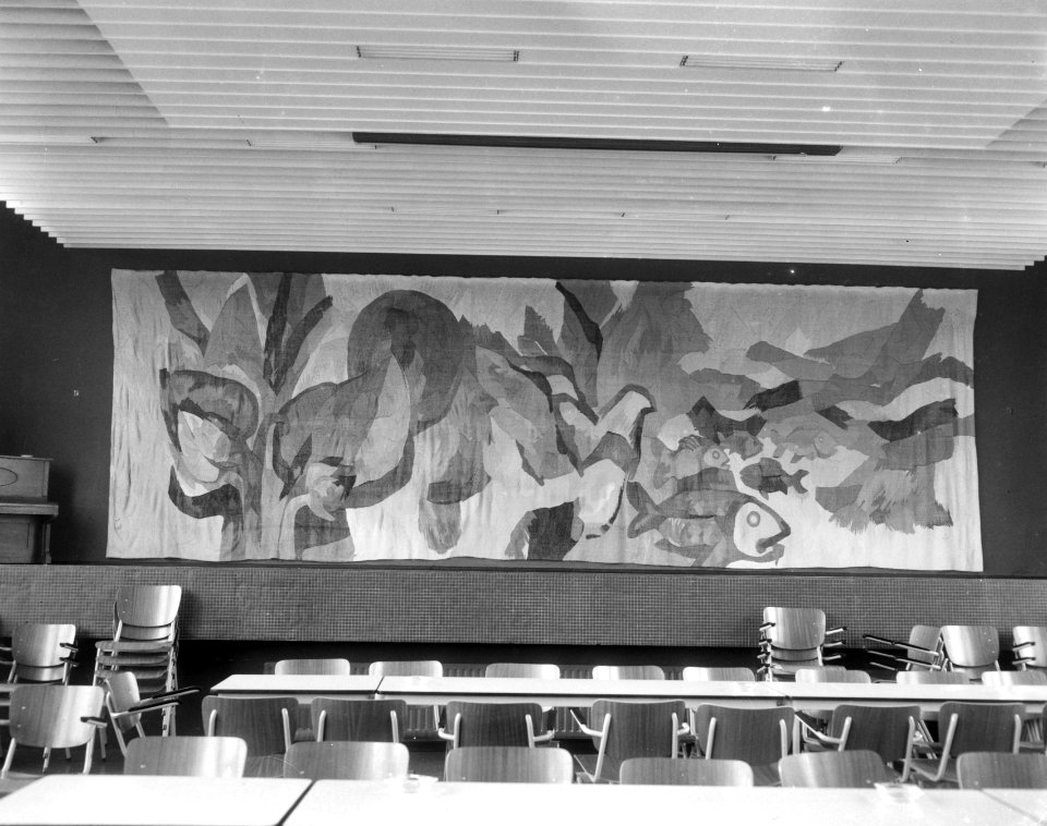 Kunst, kunstenaars, wandtapijpen, onderwijs, scholen, Op de Laak, Harry, Bestanddeelnr 919-5545
