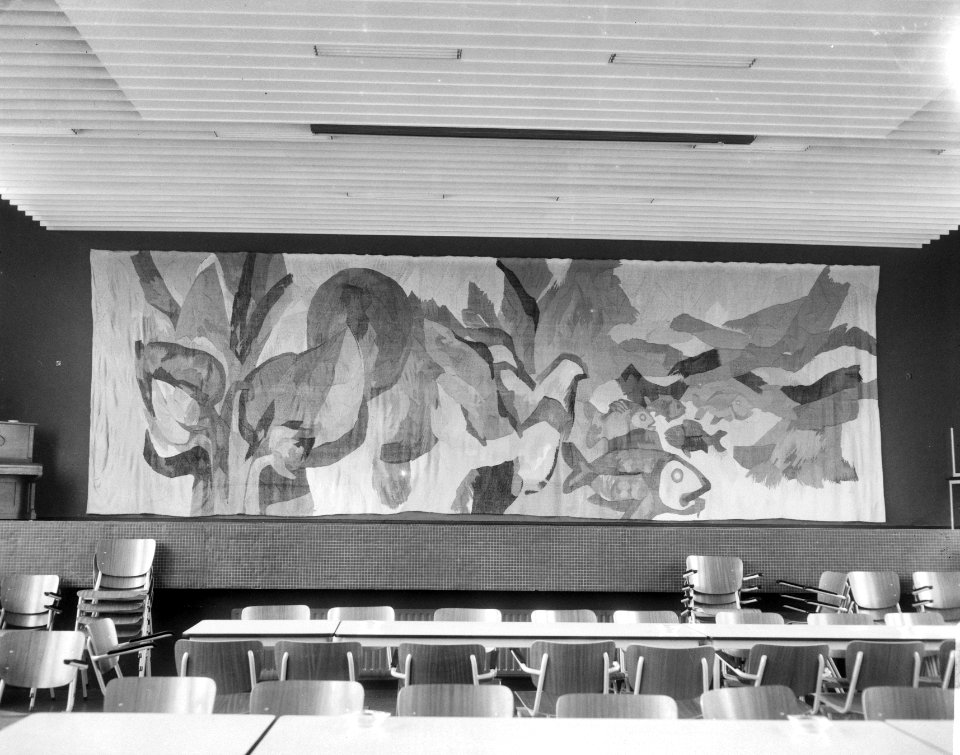 Kunst, kunstenaars, wandtapijpen, onderwijs, scholen, Op de Laak, Harry, Bestanddeelnr 919-5543