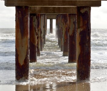 Pier wooden ocean photo
