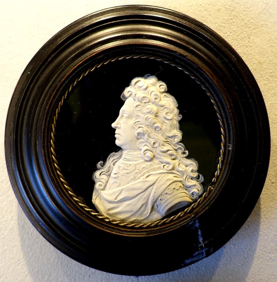 Kurfurst Georg Ludwig von Braunschweig-Luneburg, wax model for medal by Raimund Falz, 1700 - Bode-Museum - DSC02780