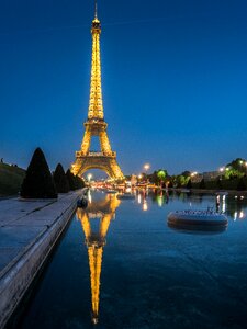 Night reflection pond