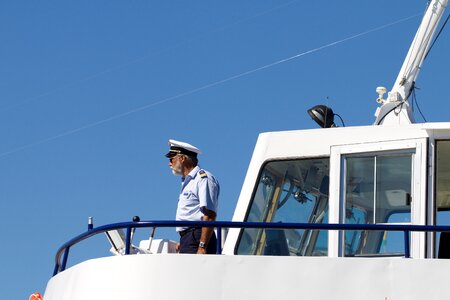 Ship captain bridge