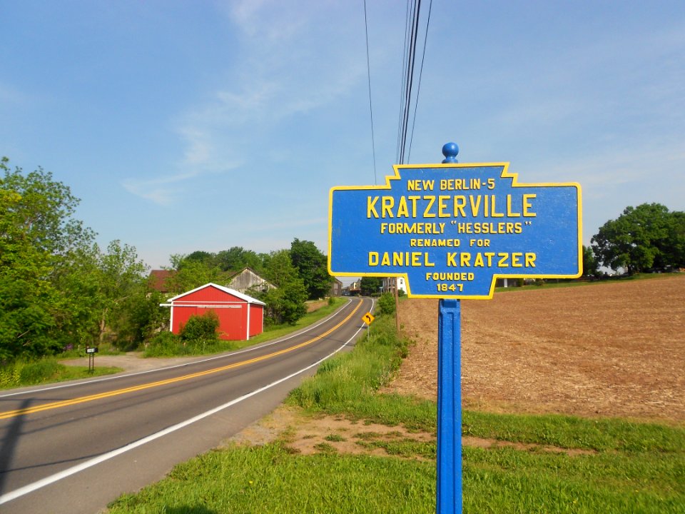 Kratzerville PA Keystone Sign 1