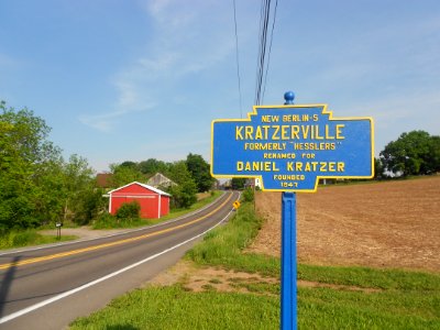 Kratzerville PA Keystone Sign 1