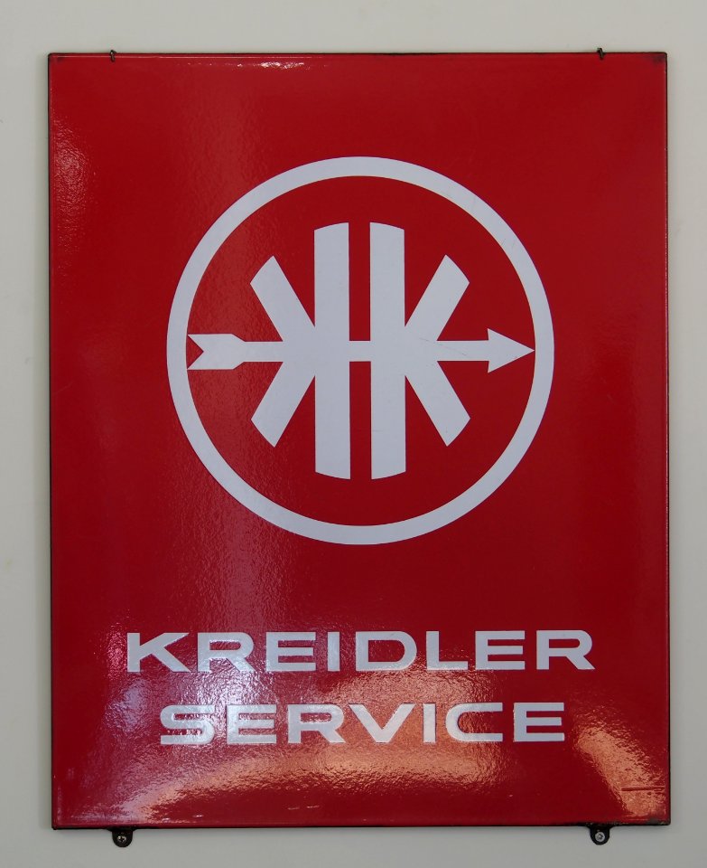 Kreidler Service Emaille Werbeschild bild 1