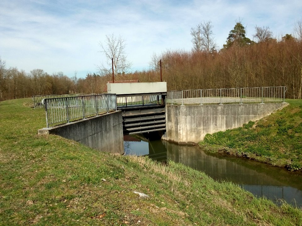 Kriegbachpolder, Einlass am Sandlacher Richtweg (7)
