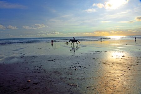 Indonesia low tide beginning of sun setting