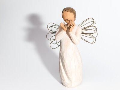 Christmas angel before christmas deco