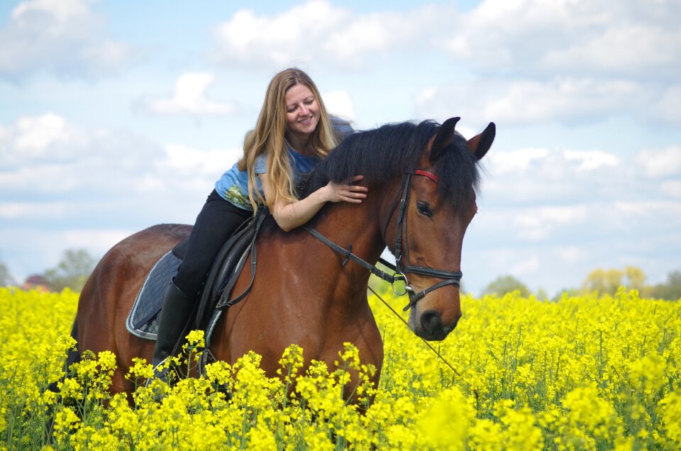 Equestrian women's power horsewoman