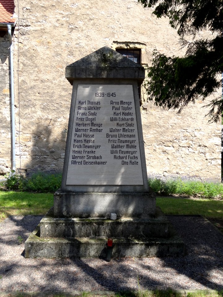 Kriegerdenkmal (Rückseite) in Wohlsborn