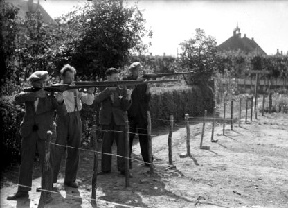 Kruisboogschuttersconcours ( P van der Loo tachtig jaar), Bestanddeelnr 902-3091