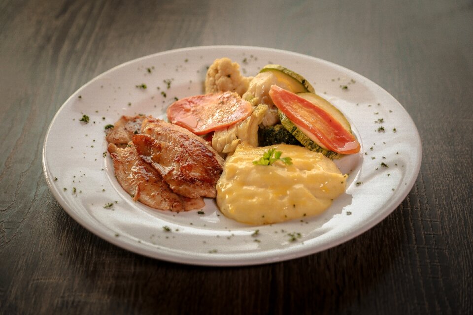 Plate delicious tasty