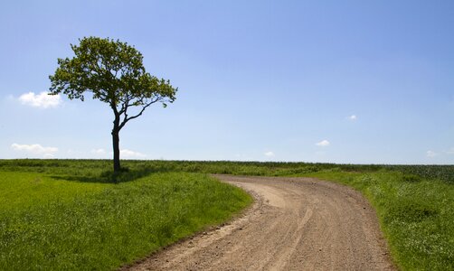 Road natural blue sky