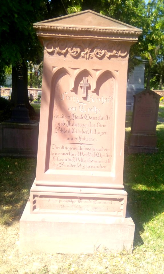 Kriegsgrab 1866 Friedhof Uettingen 4