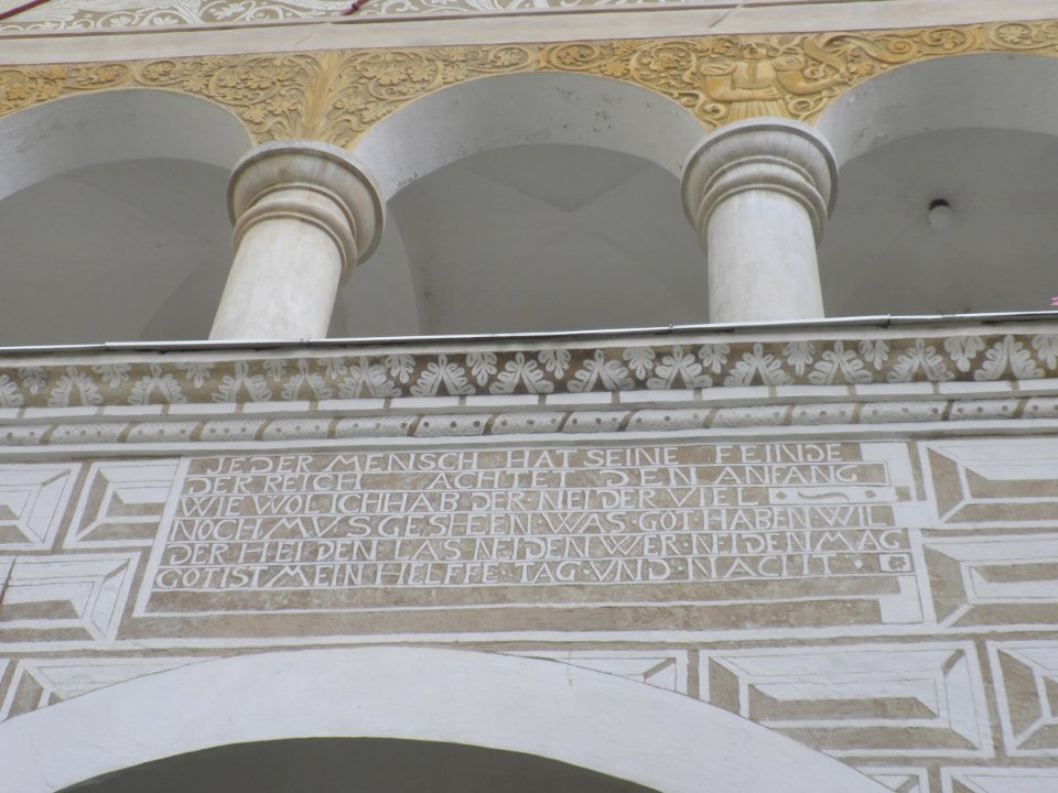 Krnov castle inscription