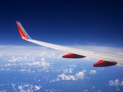 Airplane travel flight photo